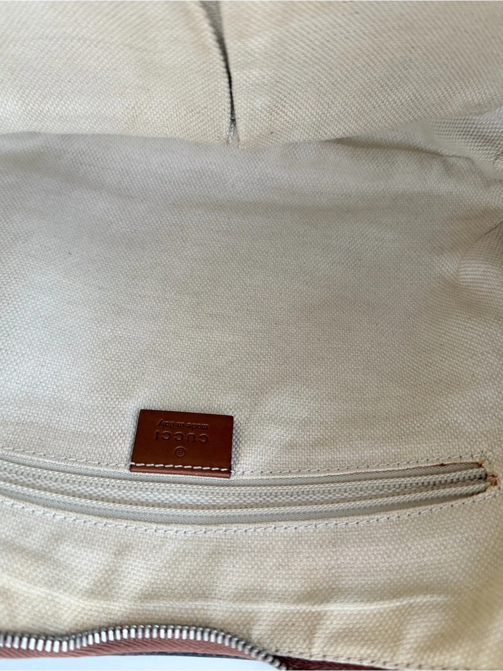 Authentic GUCCI GG Canvas Web Sherry Line Half Moon Crossbody bag